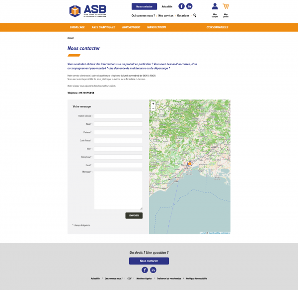 Page de contact Page de contact