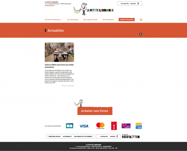 Page d'actualités Page d'actualités