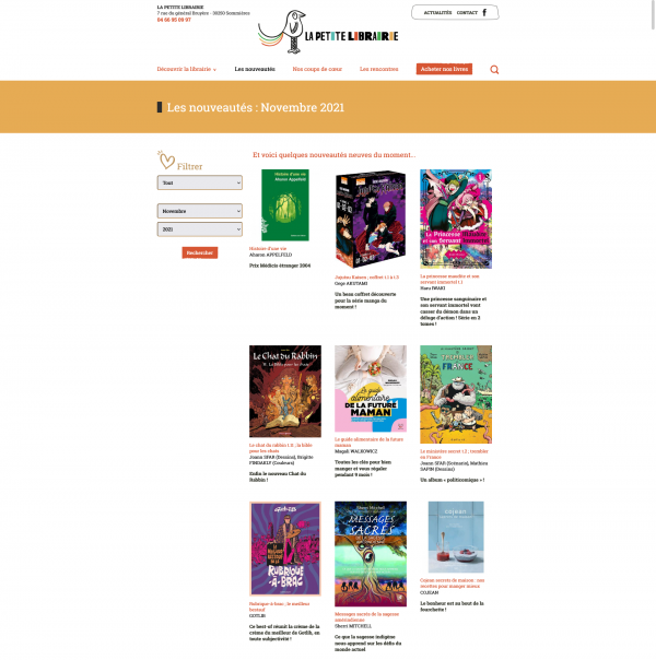 Page de liste de livres Page de liste de livres