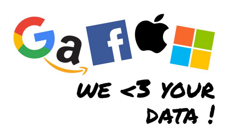 Les GAFAM (Google Amazon Facebook Apple Microsoft) aiment vos données personnelles !